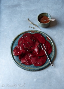 beetroot salad with cocoa balsamic